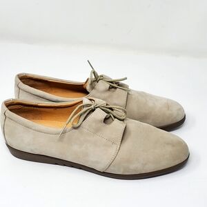 Vintage Rockport taupe suede lace up casual shoes Women's Size 10